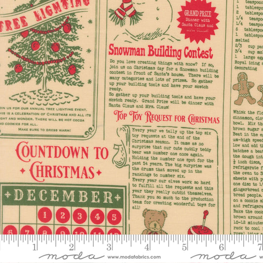 North Pole News Natural Holiday Cheer Stacy Iest Hsu Moda Fabric Fetish