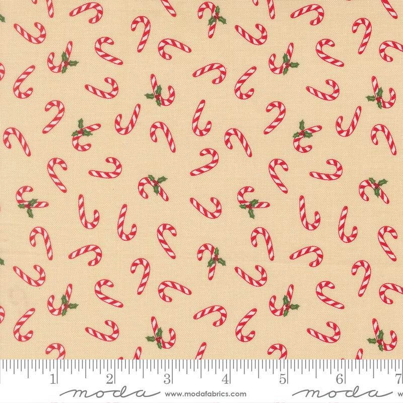 Candy Cane Toss Natural Holiday Cheer Stacy Iest Hsu Moda Fabric Fetish