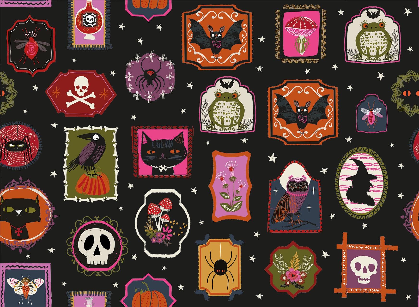 Ghoulish Gallery Hocus Pocus Helen Black Thread & Ink Fabric Fetish