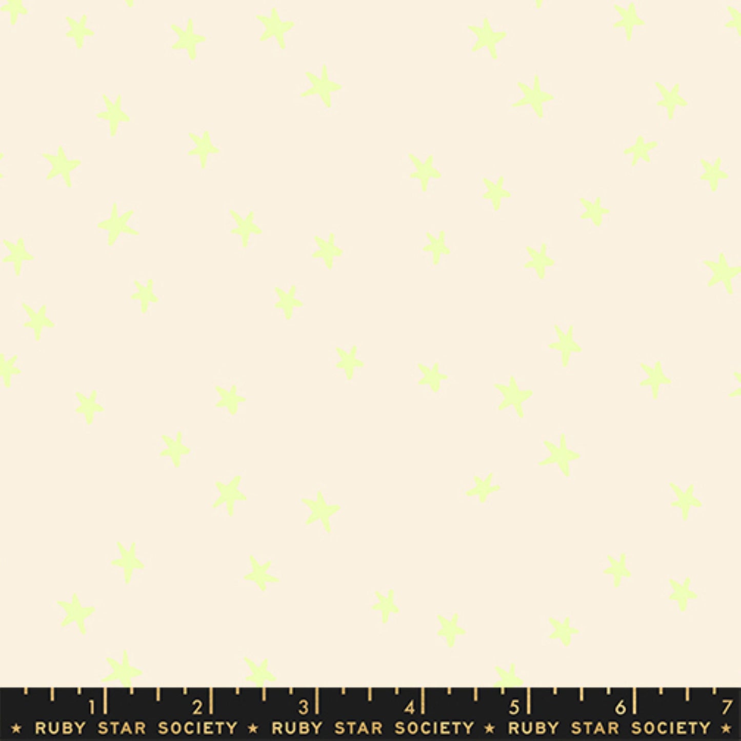 Starry Neon Yellow Halloween Freaky Familiars Ruby Star Society Fabric Moda Fabric Fetish