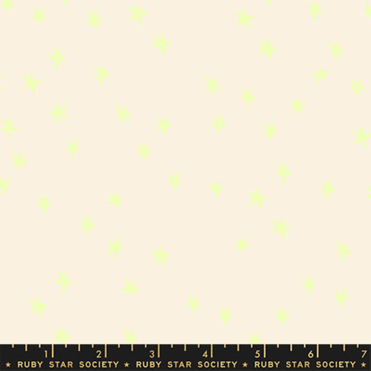 Starry Neon Yellow Halloween Freaky Familiars Ruby Star Society Fabric Moda Fabric Fetish