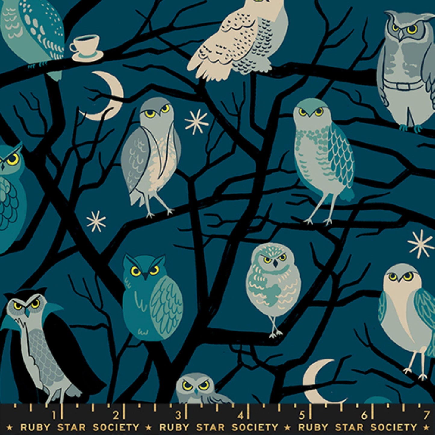 Who Cooks for You Galaxy Freaky Familiars Ruby Star Society Fabric Moda Fabric Fetish