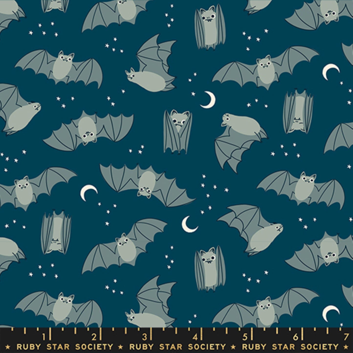 Fat Bats Galaxy Freaky Familiars Ruby Star Society Fabric Moda Fabric Fetish
