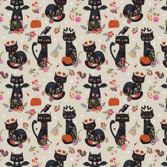 Witchy Whiskers Hocus Pocus Helen Black Thread & Ink Fabric Fetish
