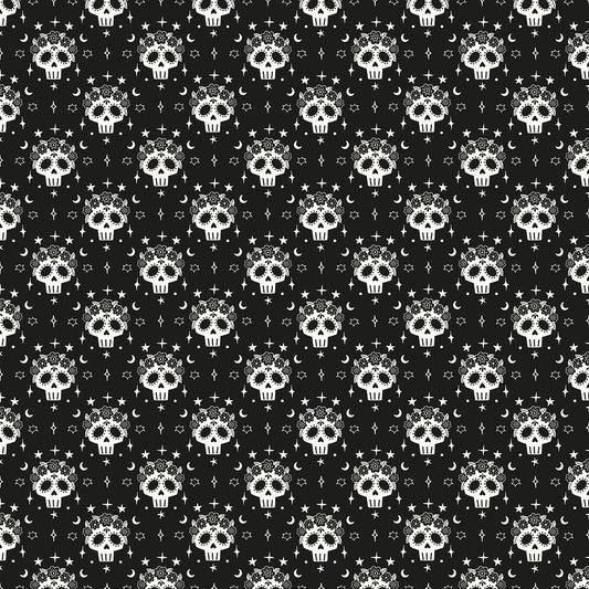 Skulls Midnight Moonlight and Magic Anna Deegan Thread & Ink Fabric Fetish