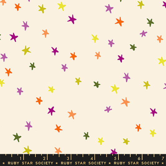 Starry Spooky Natural Halloween Freaky Familiars Ruby Star Society Fabric Moda Fabric Fetish