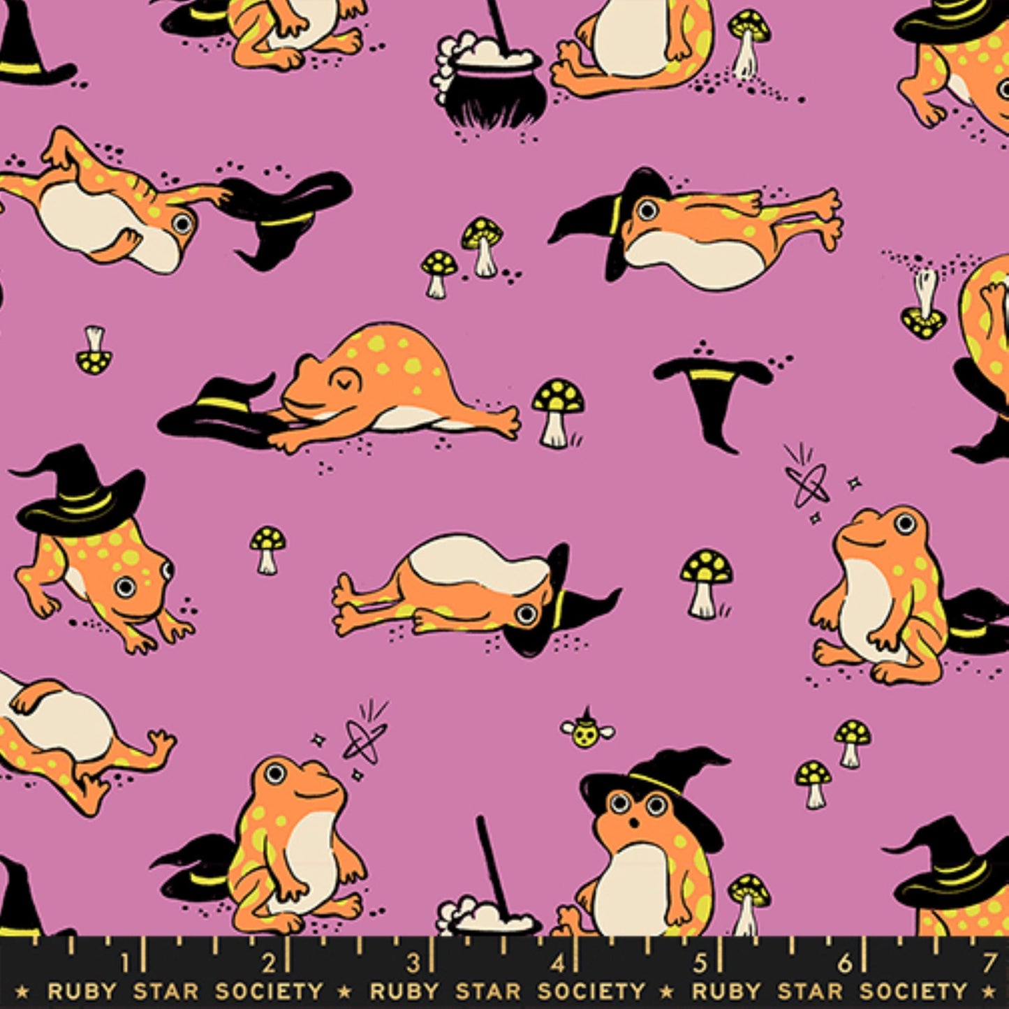 Frogmiliars Heliotrope Freaky Familiars Ruby Star Society Fabric Moda Fabric Fetish