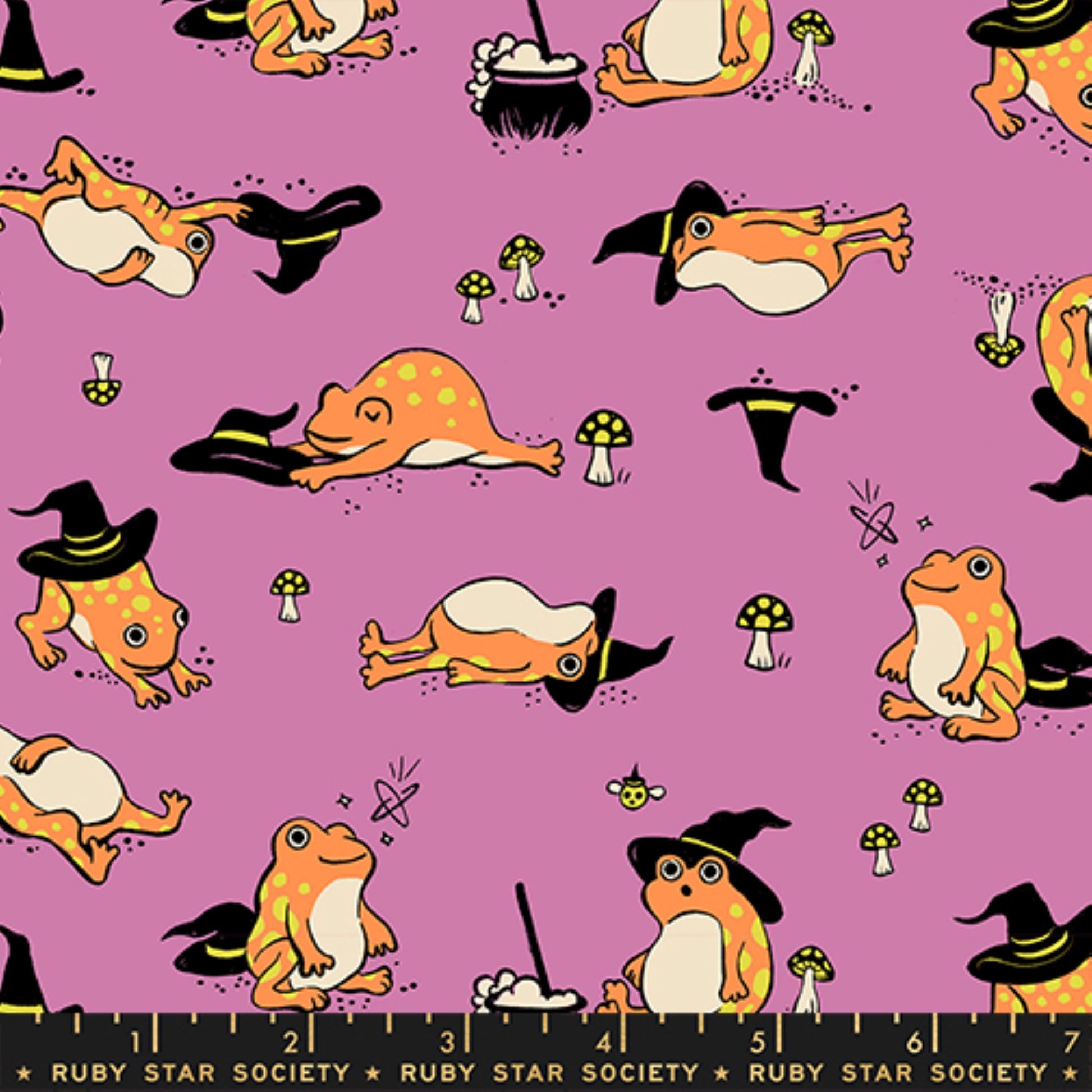 Frogmiliars Heliotrope Freaky Familiars Ruby Star Society Fabric Moda Fabric Fetish