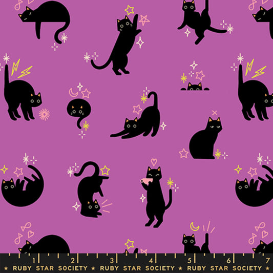 Catwalk Witchy Freaky Familiars Ruby Star Society Fabric Moda Fabric Fetish