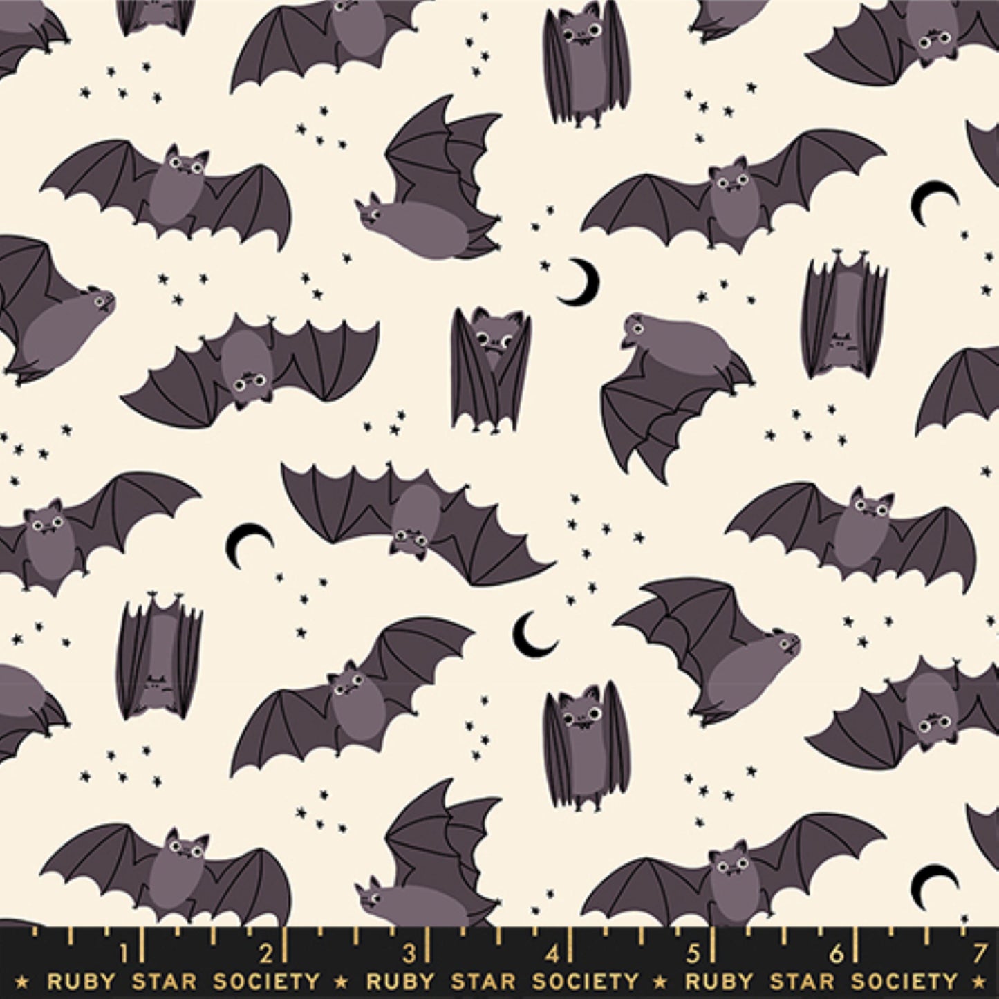 Fat Bats Natural Freaky Familiars Ruby Star Society Fabric Moda Fabric Fetish