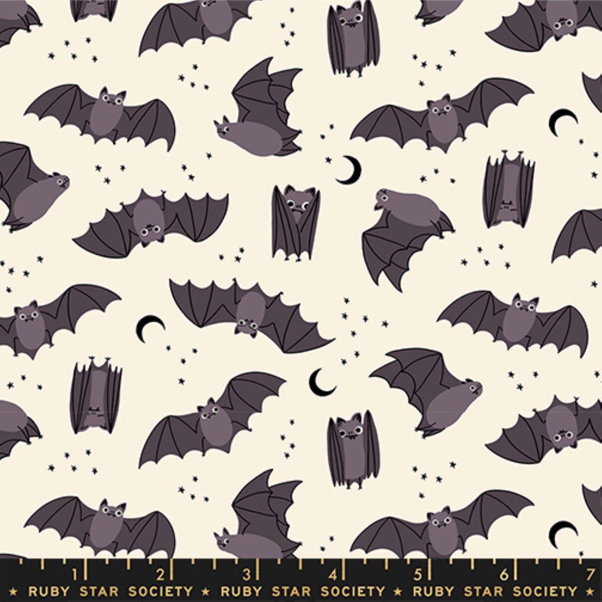 Fat Bats Natural Freaky Familiars Ruby Star Society Fabric Moda Fabric Fetish