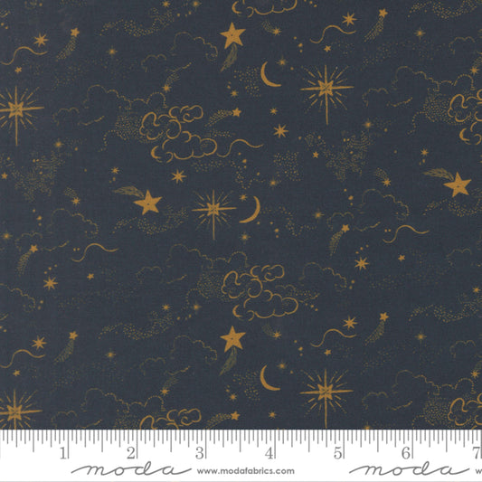 Night Skies Holy Night Silent Night Watercolor Heart Moda Fabric Fetish