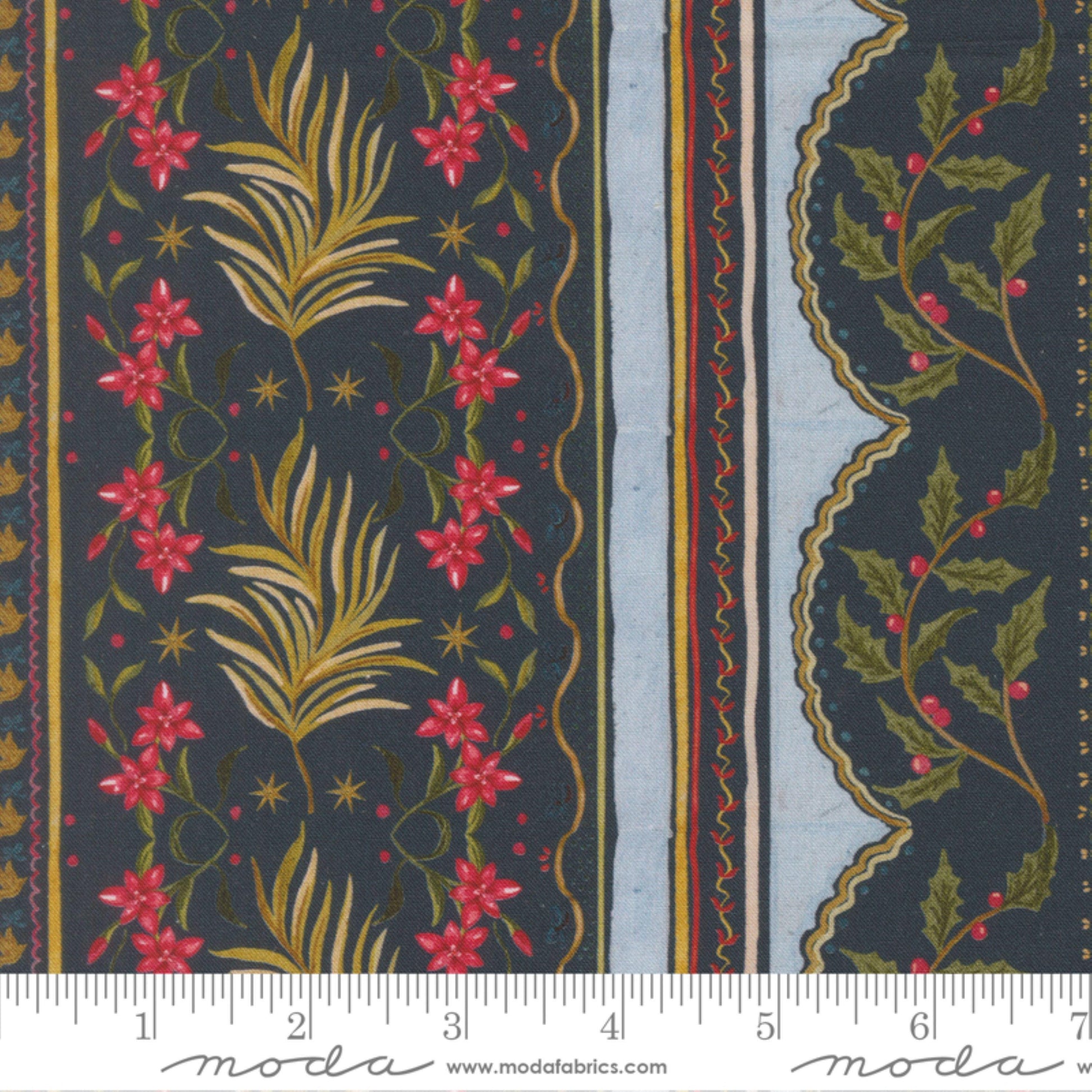 Palms of Wonder Holy Night Silent Night Watercolor Heart Moda Fabric Fetish