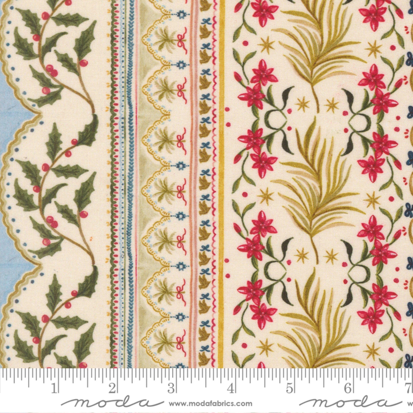Palms of Wonder Lamb Silent Night Watercolour Heart Moda Fabric Fetish