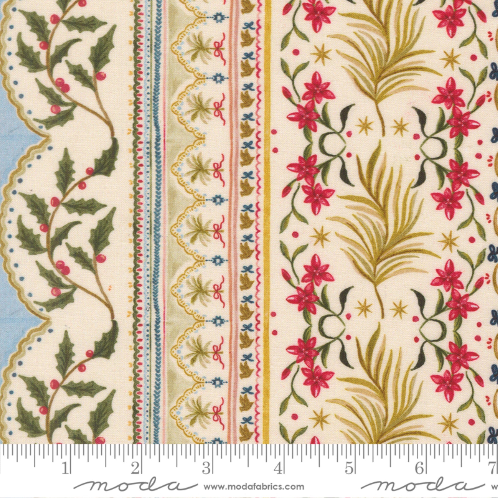 Palms of Wonder Lamb Silent Night Watercolour Heart Moda Fabric Fetish
