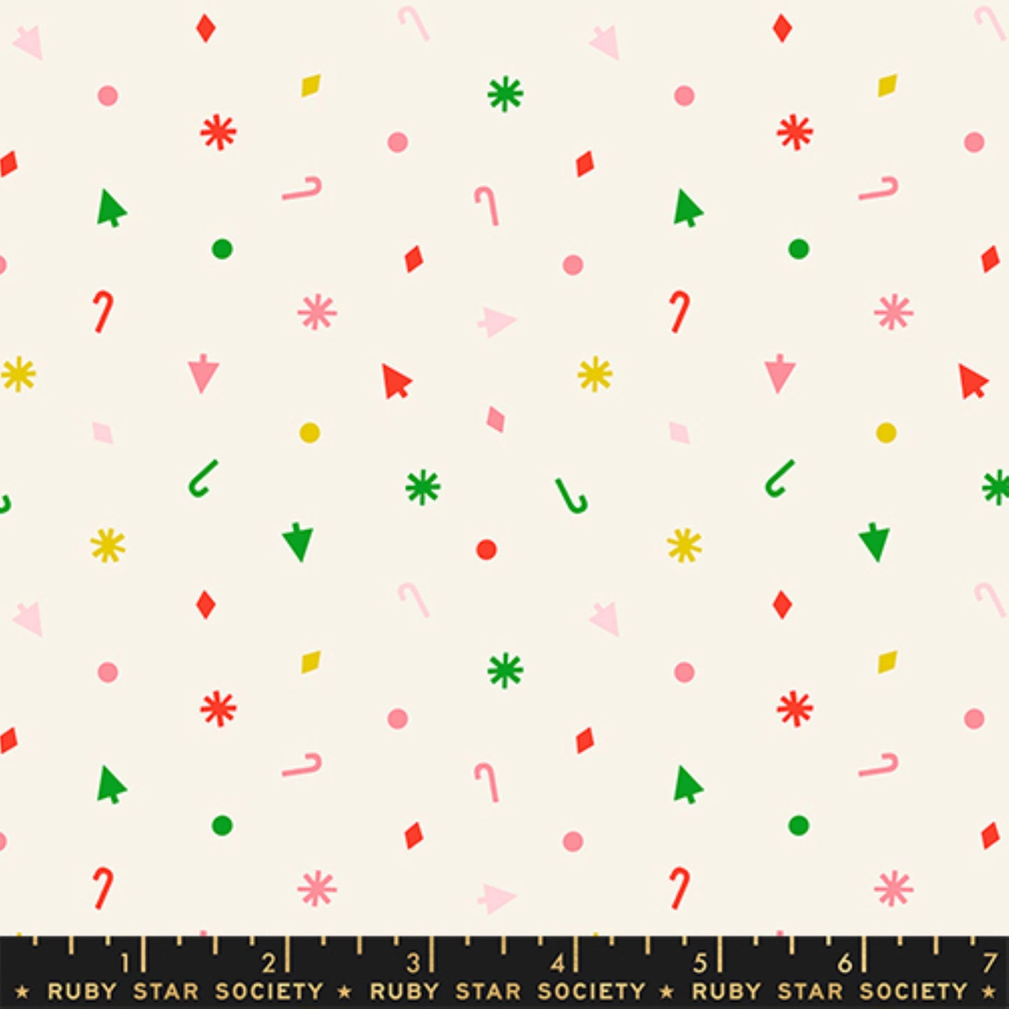 Christmas Confetti Multi Merry Happy Kimberly Kight Ruby Star Society Fabric Moda Fabric Fetish