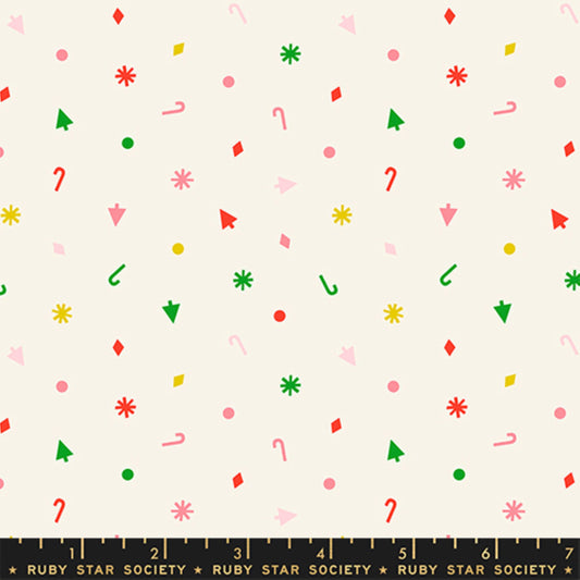 Christmas Confetti Multi Merry Happy Kimberly Kight Ruby Star Society Fabric Moda Fabric Fetish