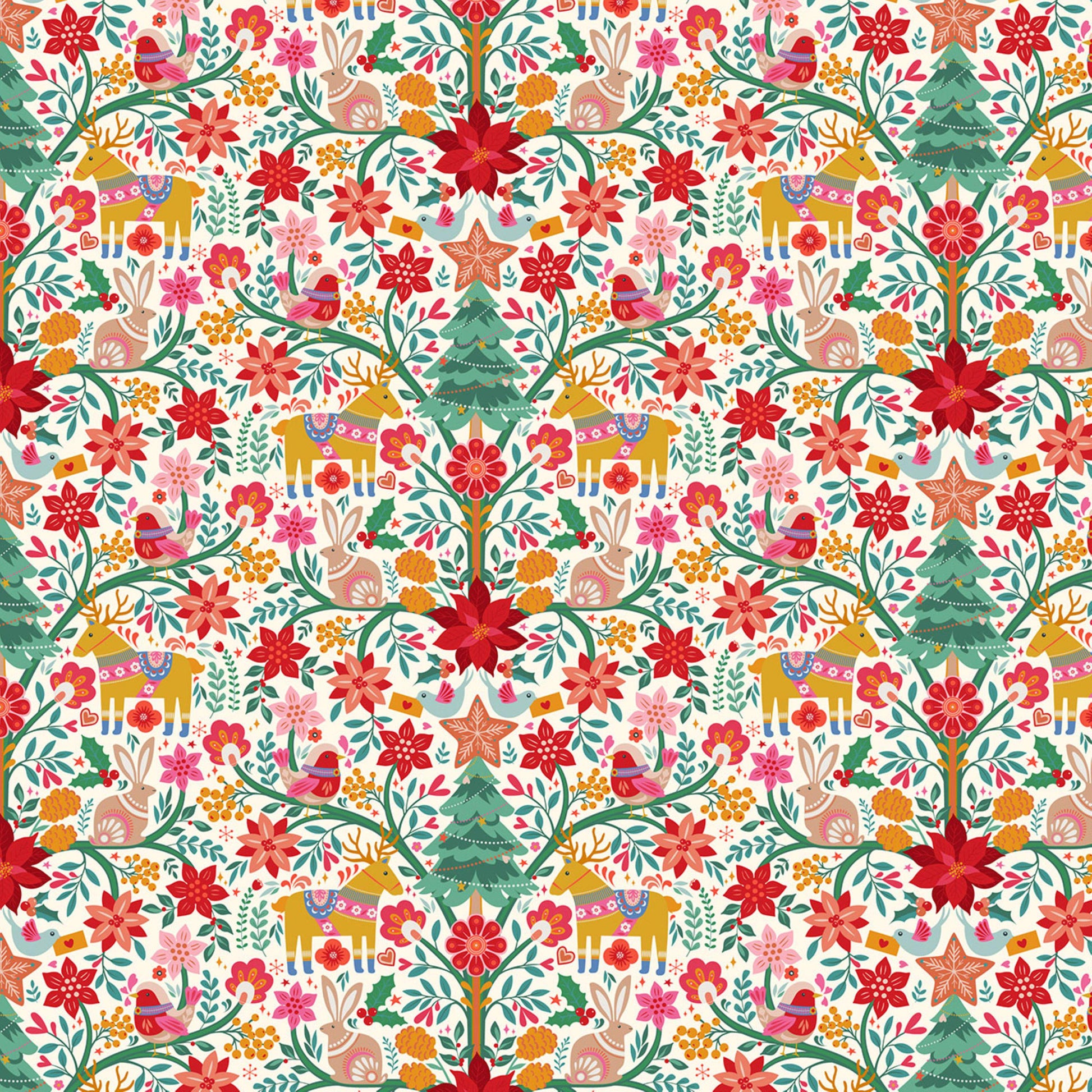 Nordic Noel Deck the Halls Bethan Janine Thread & Ink Fabric Fetish