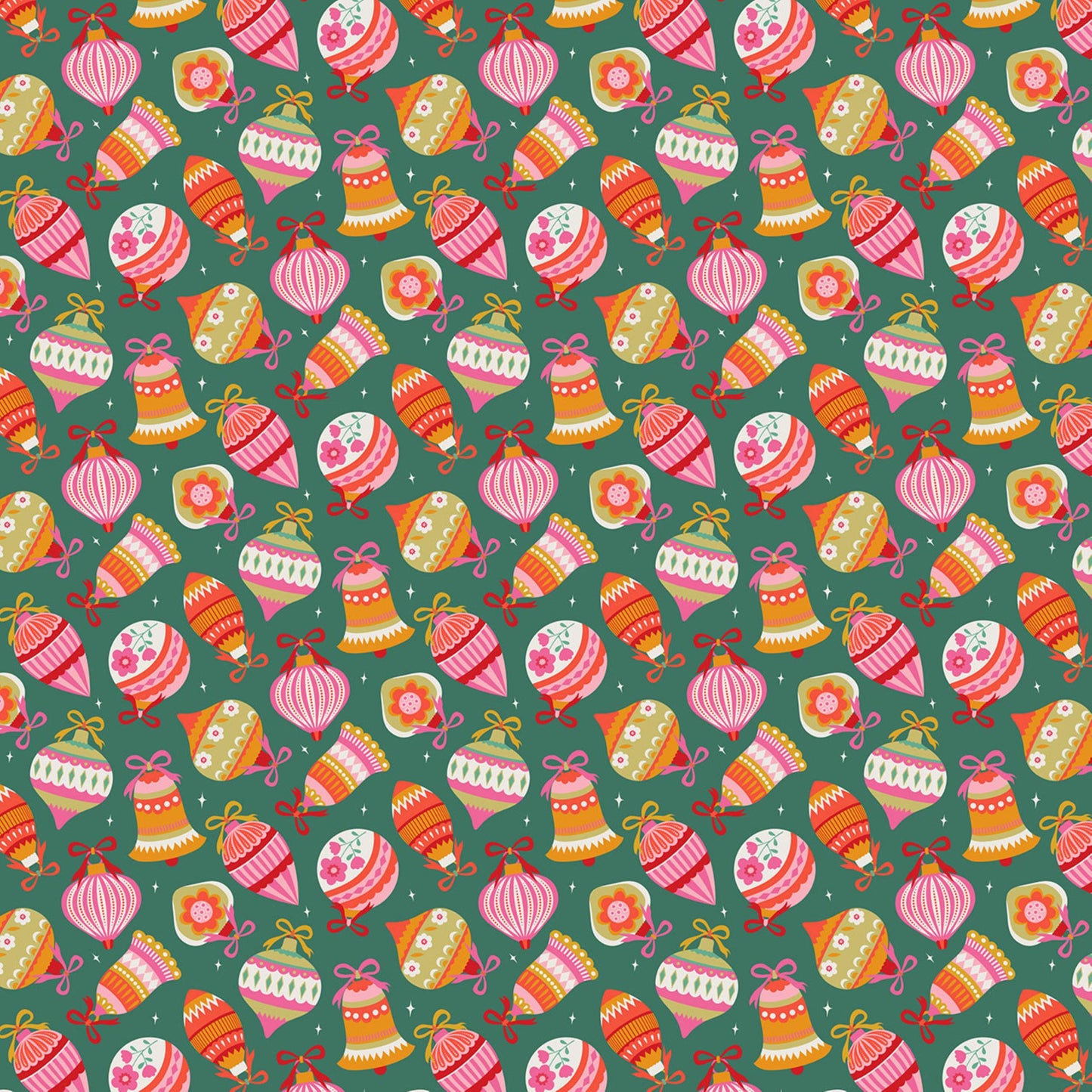 Baubles Deck the Halls Bethan Janine Thread & Ink Fabric Fetish