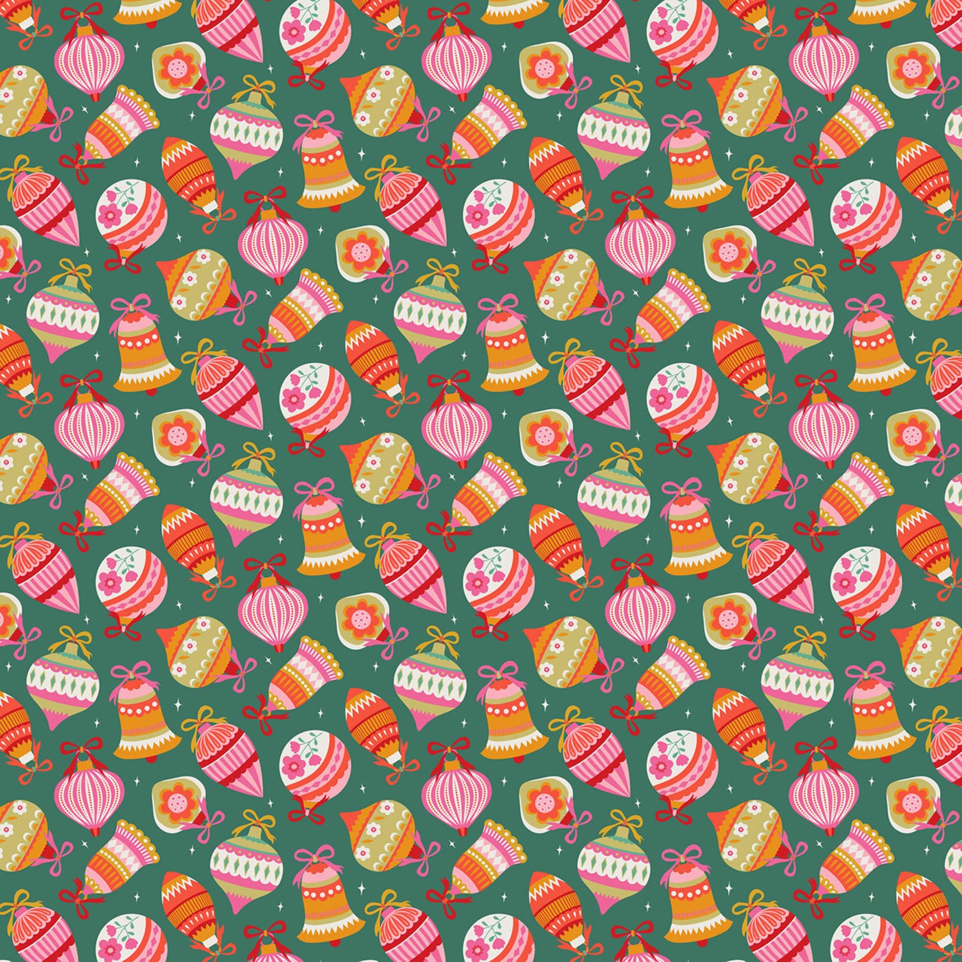 Baubles Deck the Halls Bethan Janine Thread & Ink Fabric Fetish