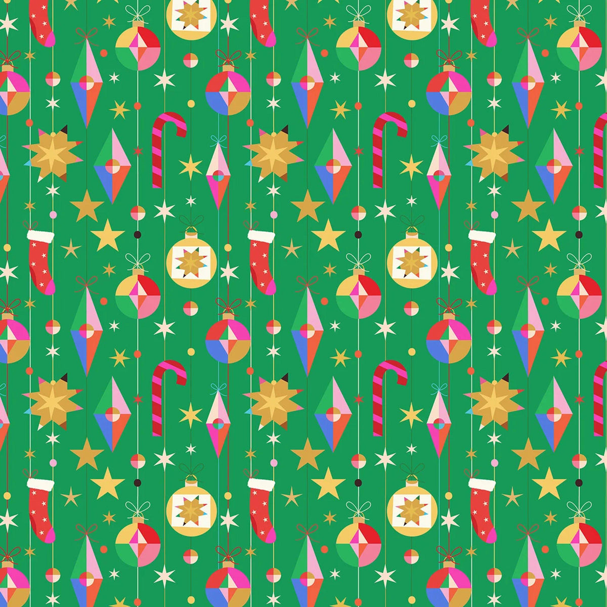 Deck the Tree Home for Christmas Fizzy Pop Prints Thread & Ink Fabric Fetish