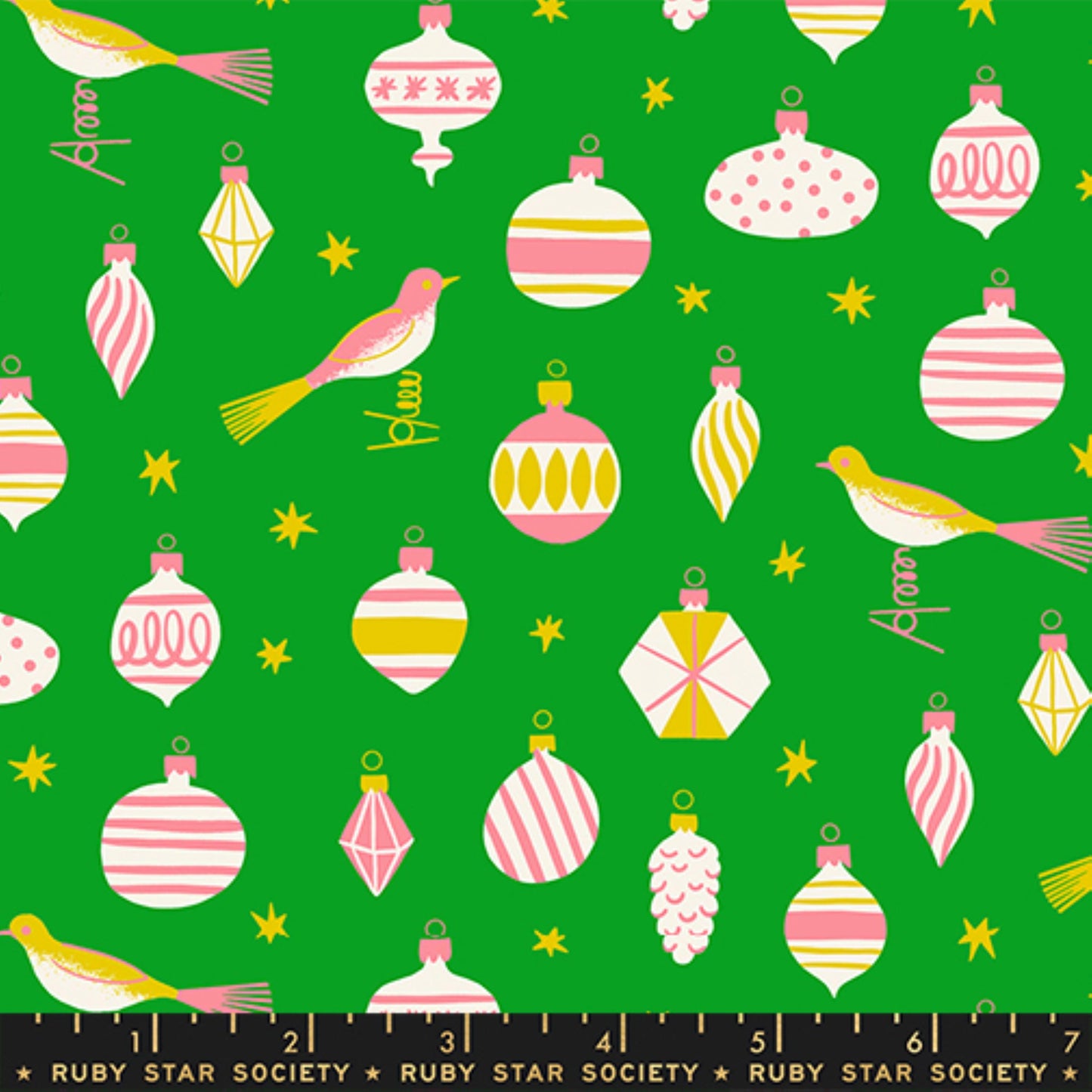 Baubles Verdant Merry Happy Kimberly Kight Ruby Star Society Fabric Moda Fabric Fetish