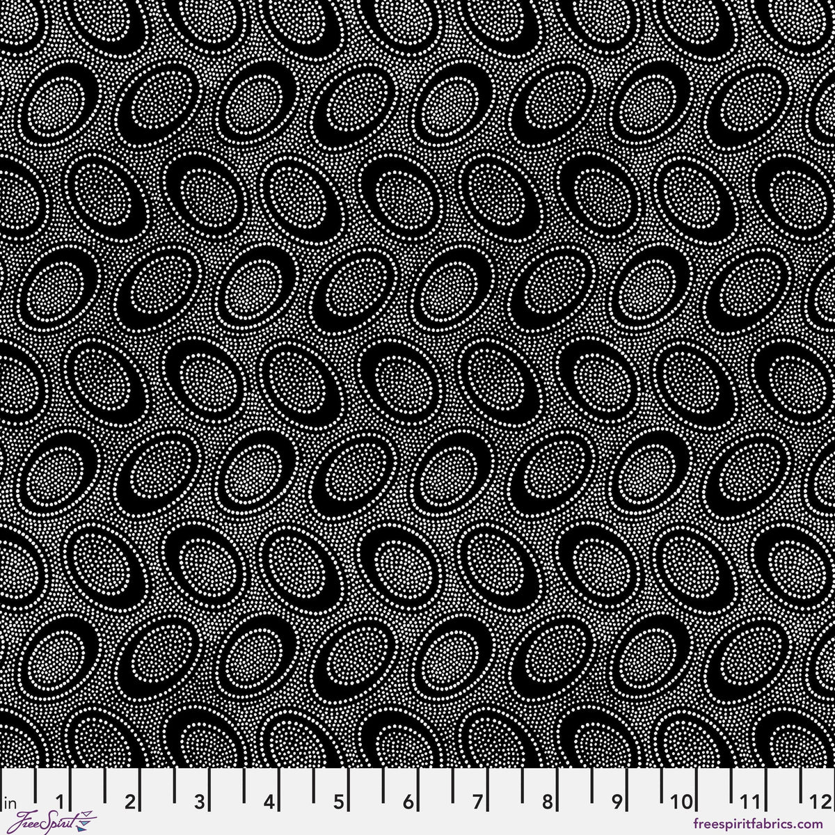Aboriginal Dot Black August 2026 Kaffe Fassett Collective Freespirit Fabrics Fabric Fetish