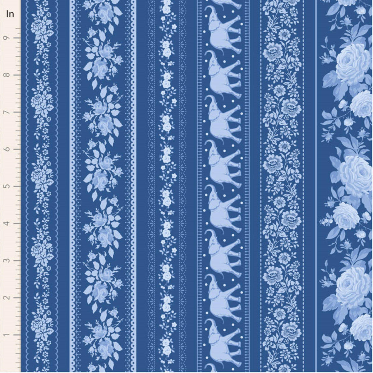 Borders Night Something Blue Tone Finnanger Tilda Fabric Fabric Fetish