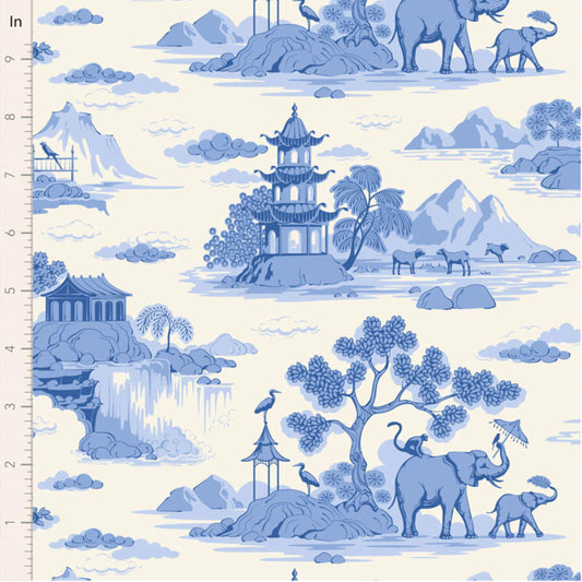 Cottonview Cream Something Blue Tone Finnanger Tilda Fabric Fabric Fetish