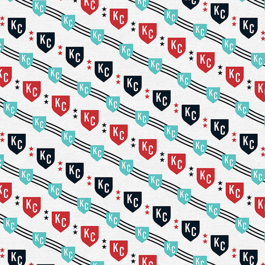 KC Badge - KC Soccer - Paintbrush Studio Fabric 100% Quilters Cotton