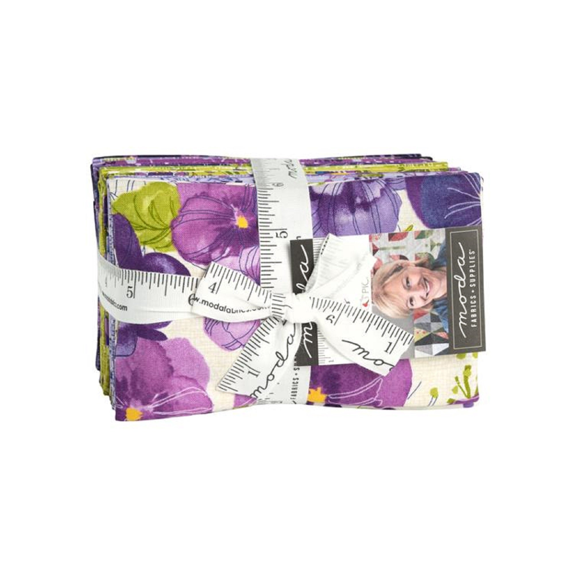 Pansy's Posies, Fat Eighth Bundle, 28pc, Robin Pickens, discount Moda Fabric, Purple Floral, 48720F8, F09