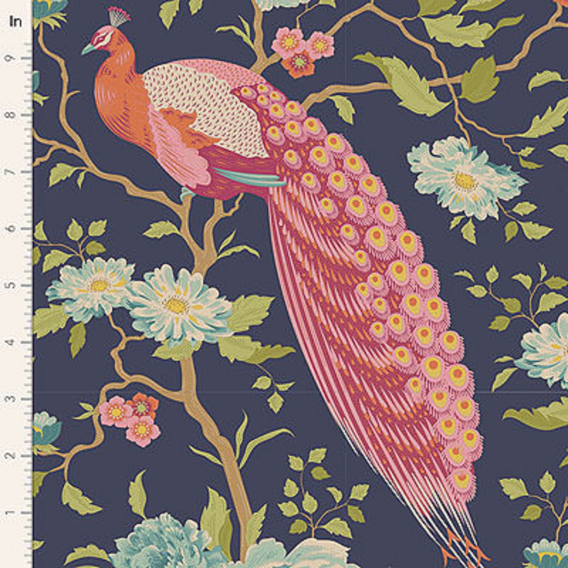 tilda fabrics bird pond anemone maroon 1 Fabric Fetish