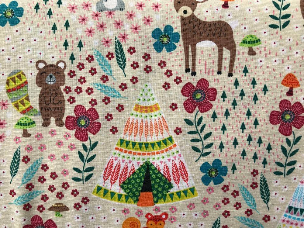 timeless treasures dream away forest animals latte Fabric Fetish