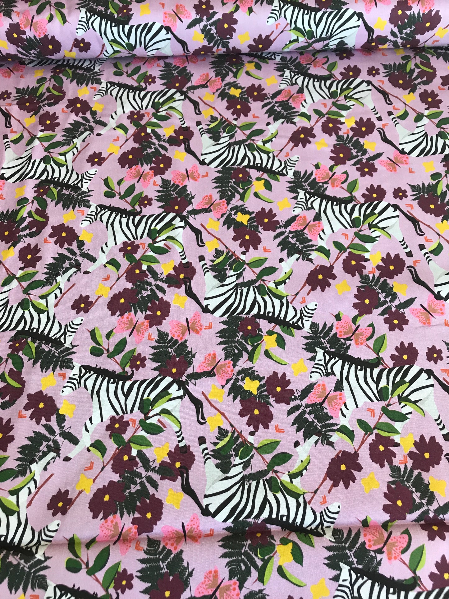 blend fabrics into the wild plains zebra lilac Fabric Fetish