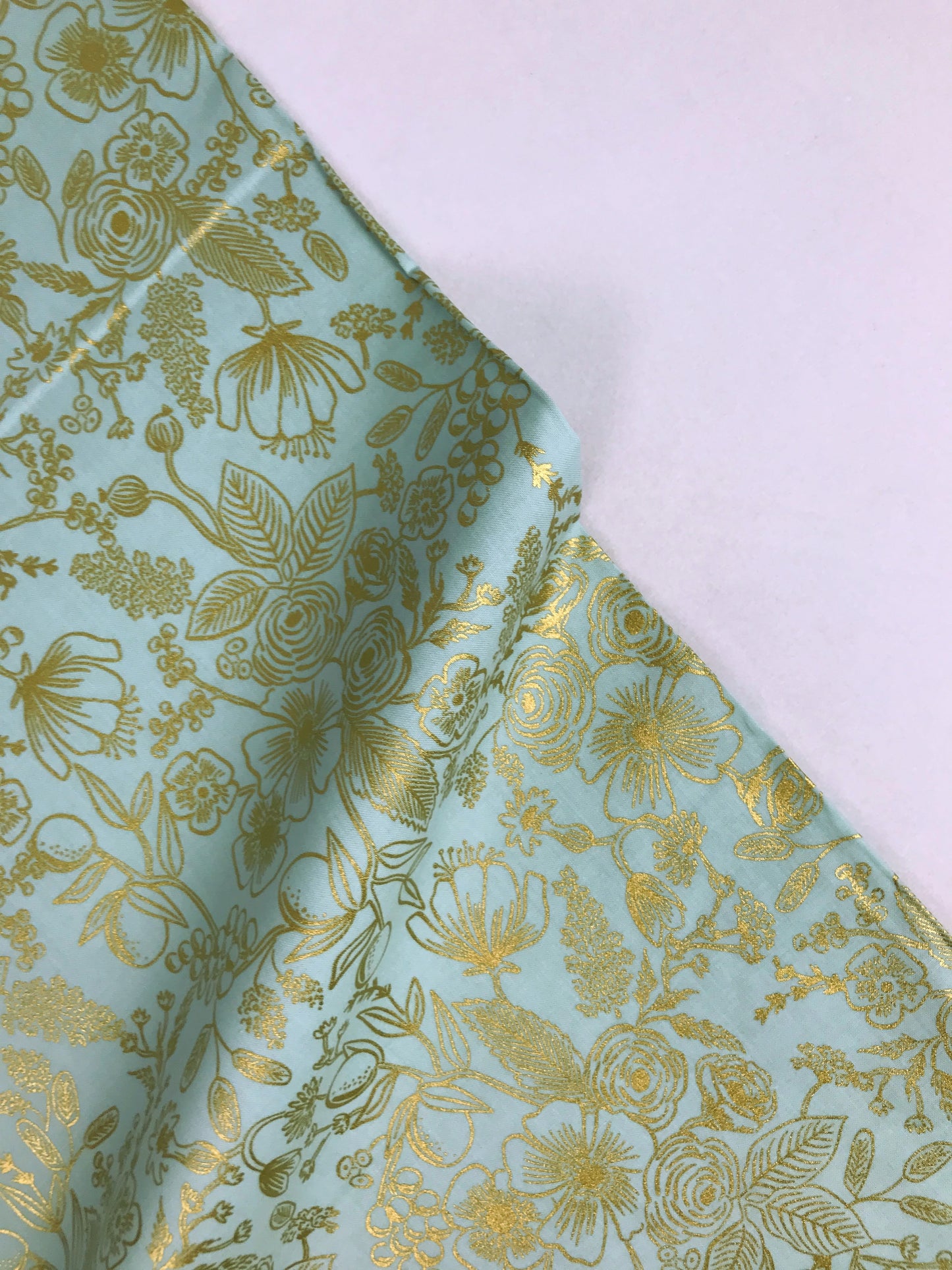 rifle paper co cotton steel holiday classics colette mint gold metallic Fabric Fetish