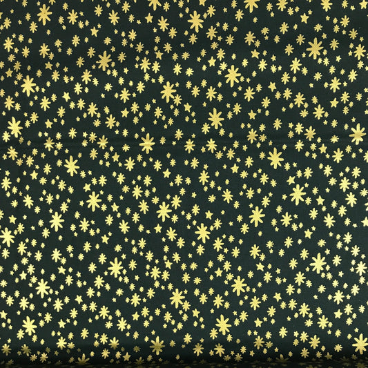 Rifle Paper Co Holiday Classics Starry Evergreen Gold Fabric Fetish