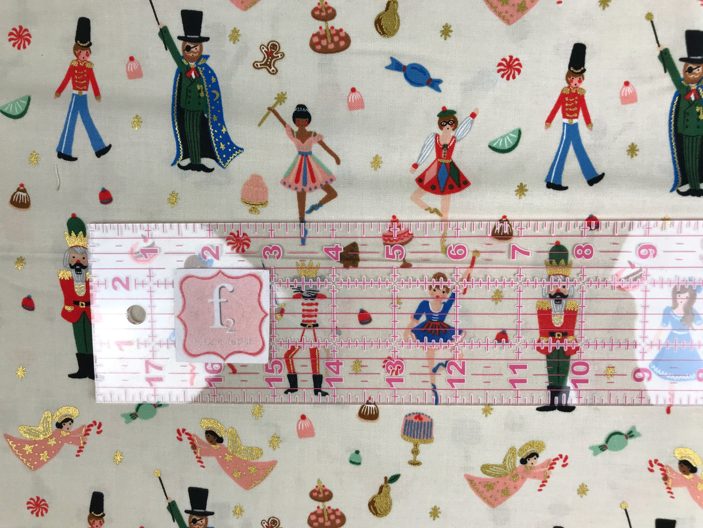 rifle paper co cotton steel holiday classics land of sweets cream gold metallic Fabric Fetish