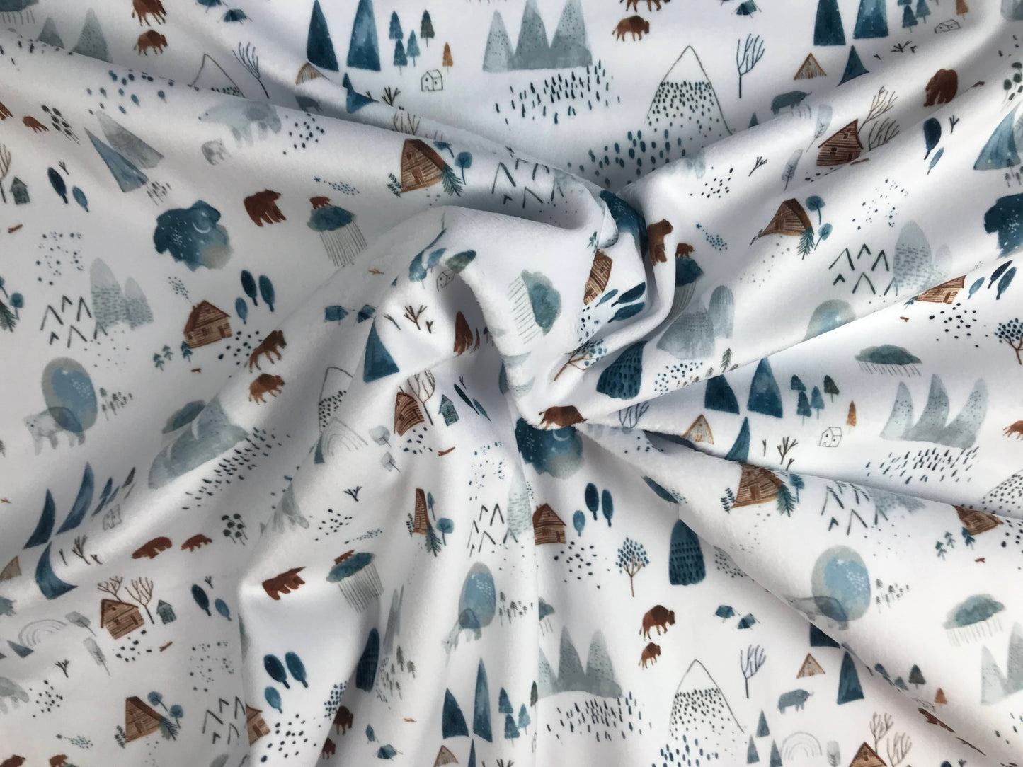 dear stella forest dreamscape minky fabric white Fabric Fetish