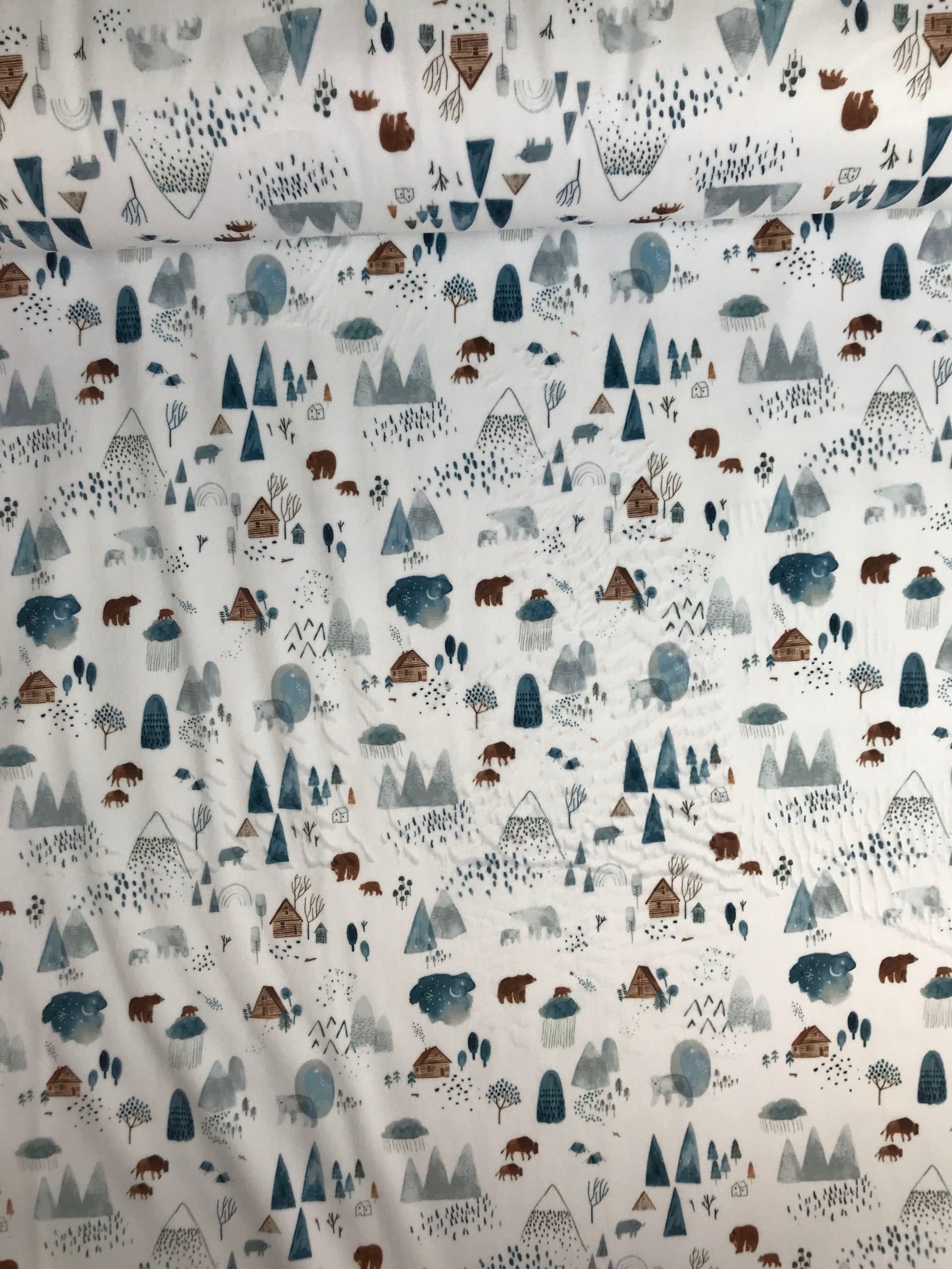dear stella forest dreamscape minky fabric white Fabric Fetish