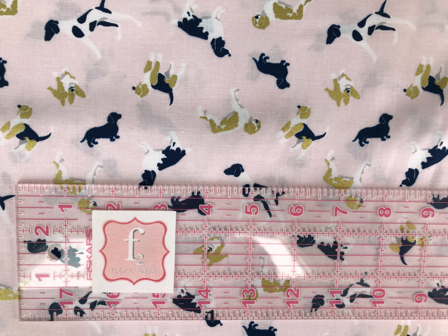 riley blake fox farm dogs pink Fabric Fetish