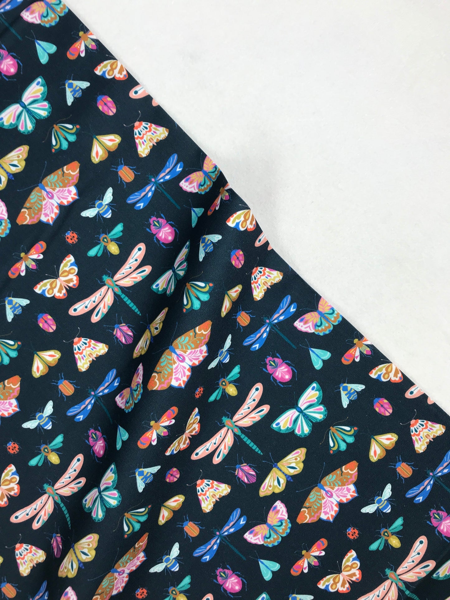 dashwood studio flutter by bethan janine butterflies navy quilters cotton flut2080 Fabric Fetish