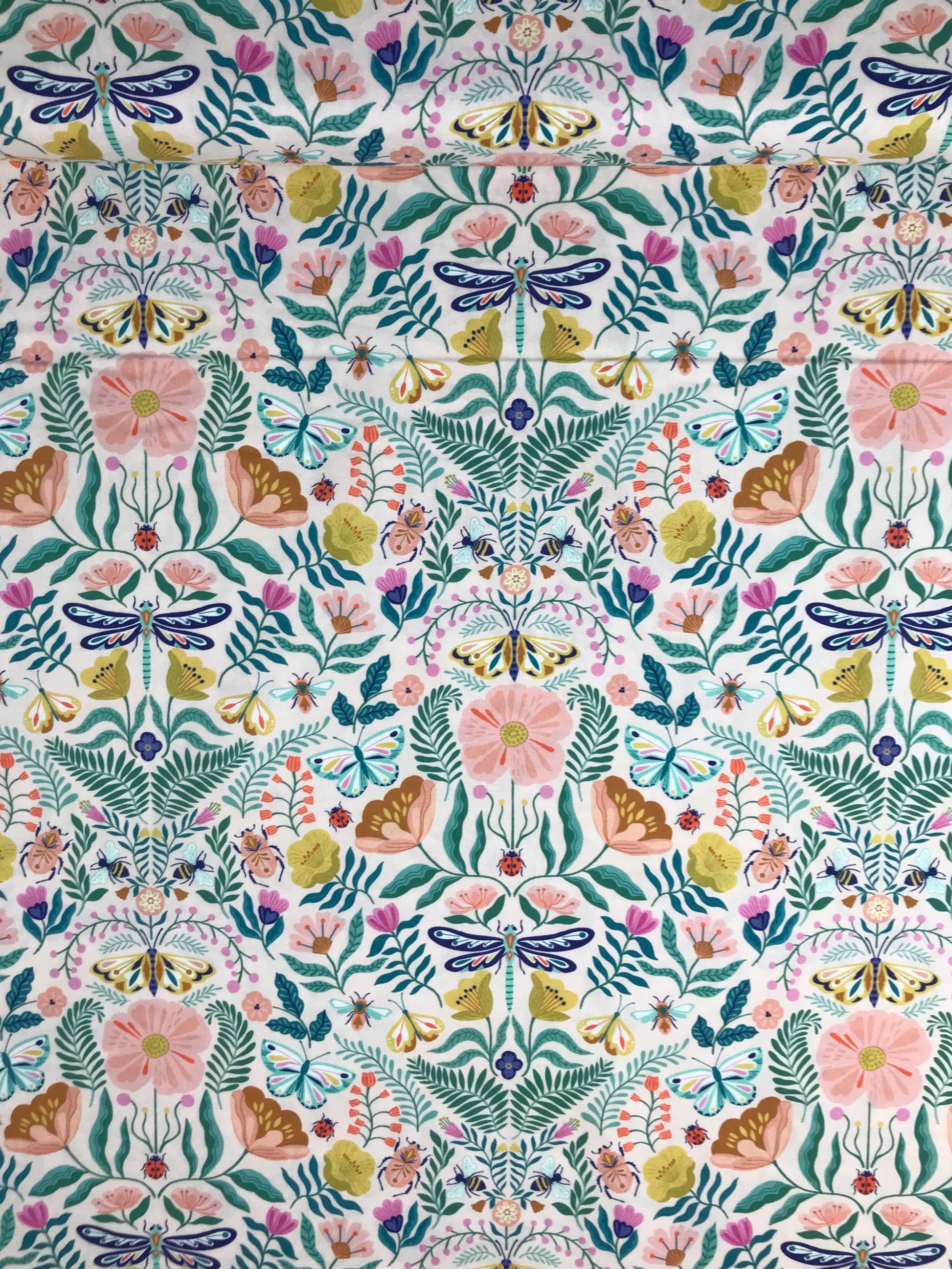 copy of dashwood studio flutter by bethan janine mirror butterfly pink quilters cotton flut2076 Fabric Fetish