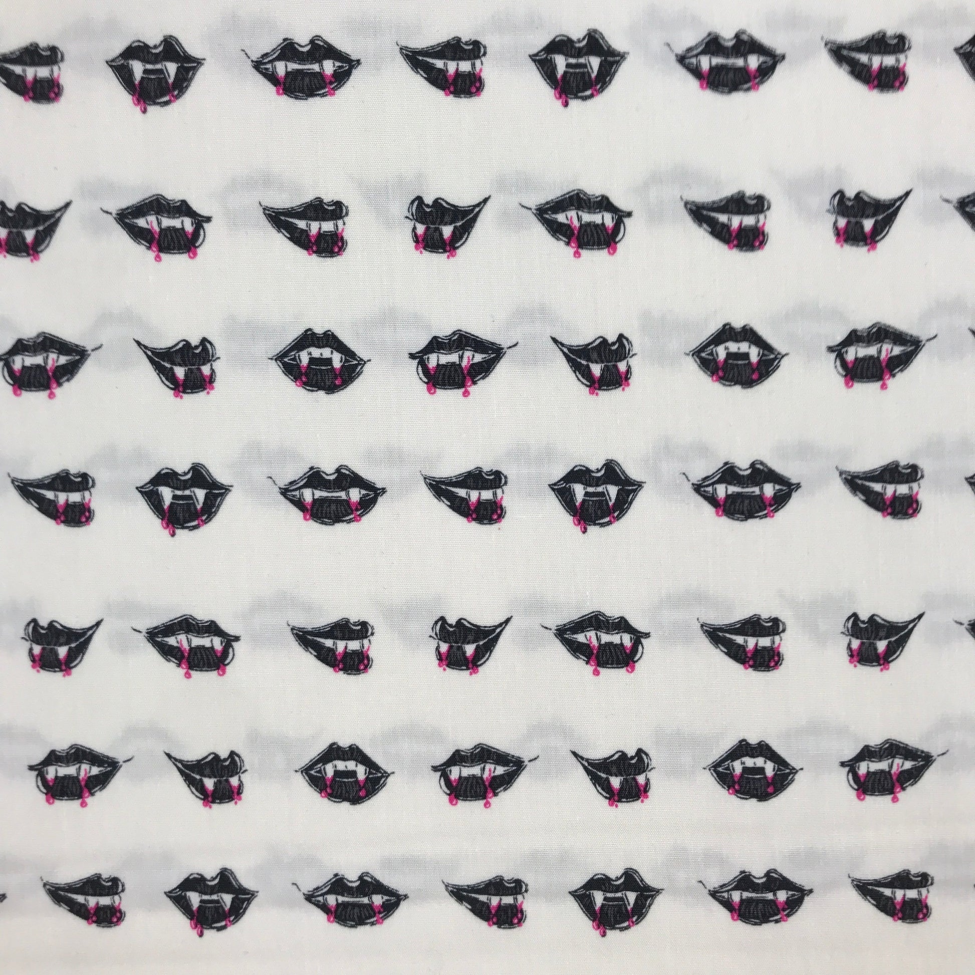 art gallery sweet n spookier agf studio fangtastic lips quilters cotton Fabric Fetish
