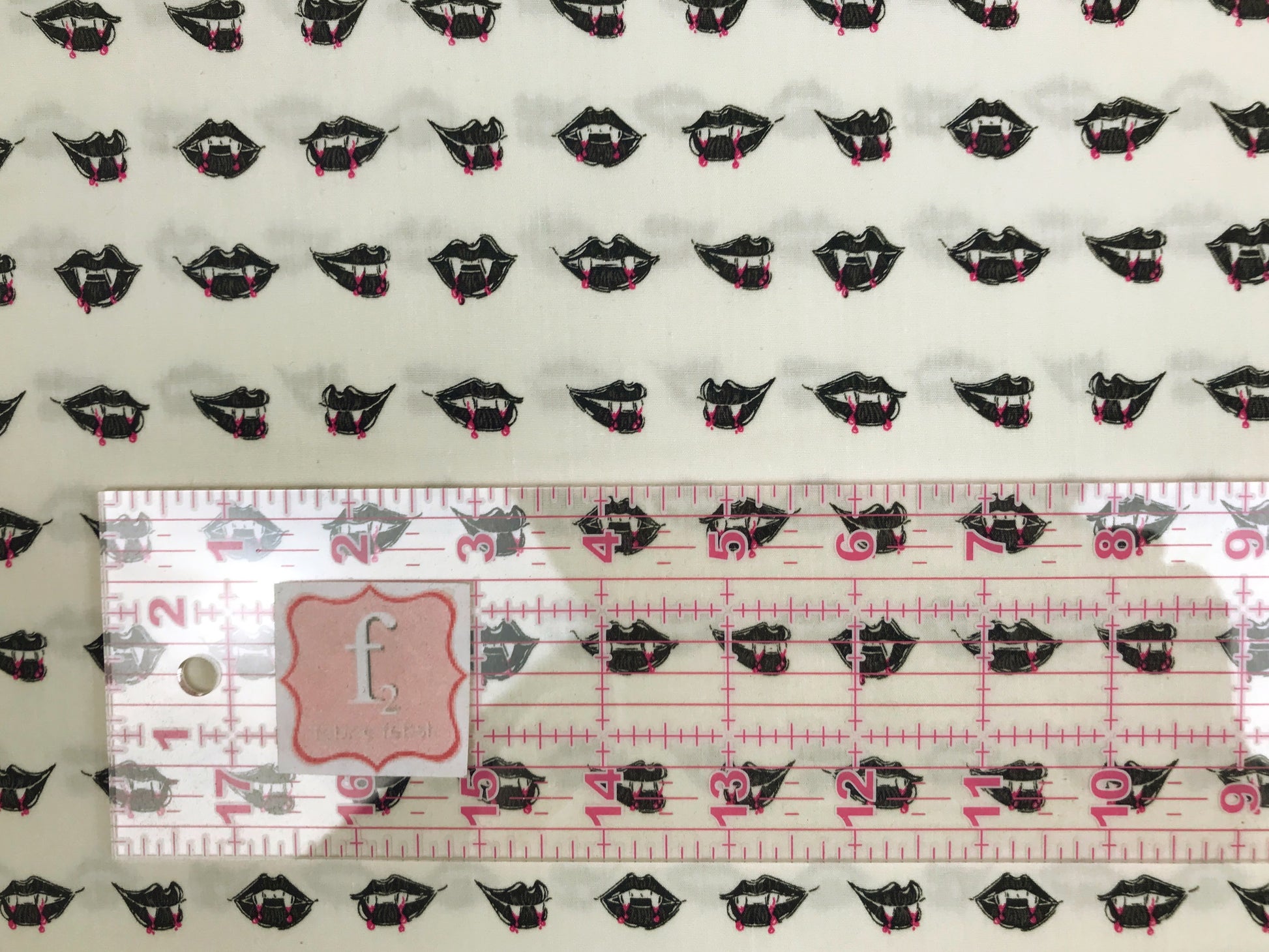 art gallery sweet n spookier agf studio fangtastic lips quilters cotton Fabric Fetish
