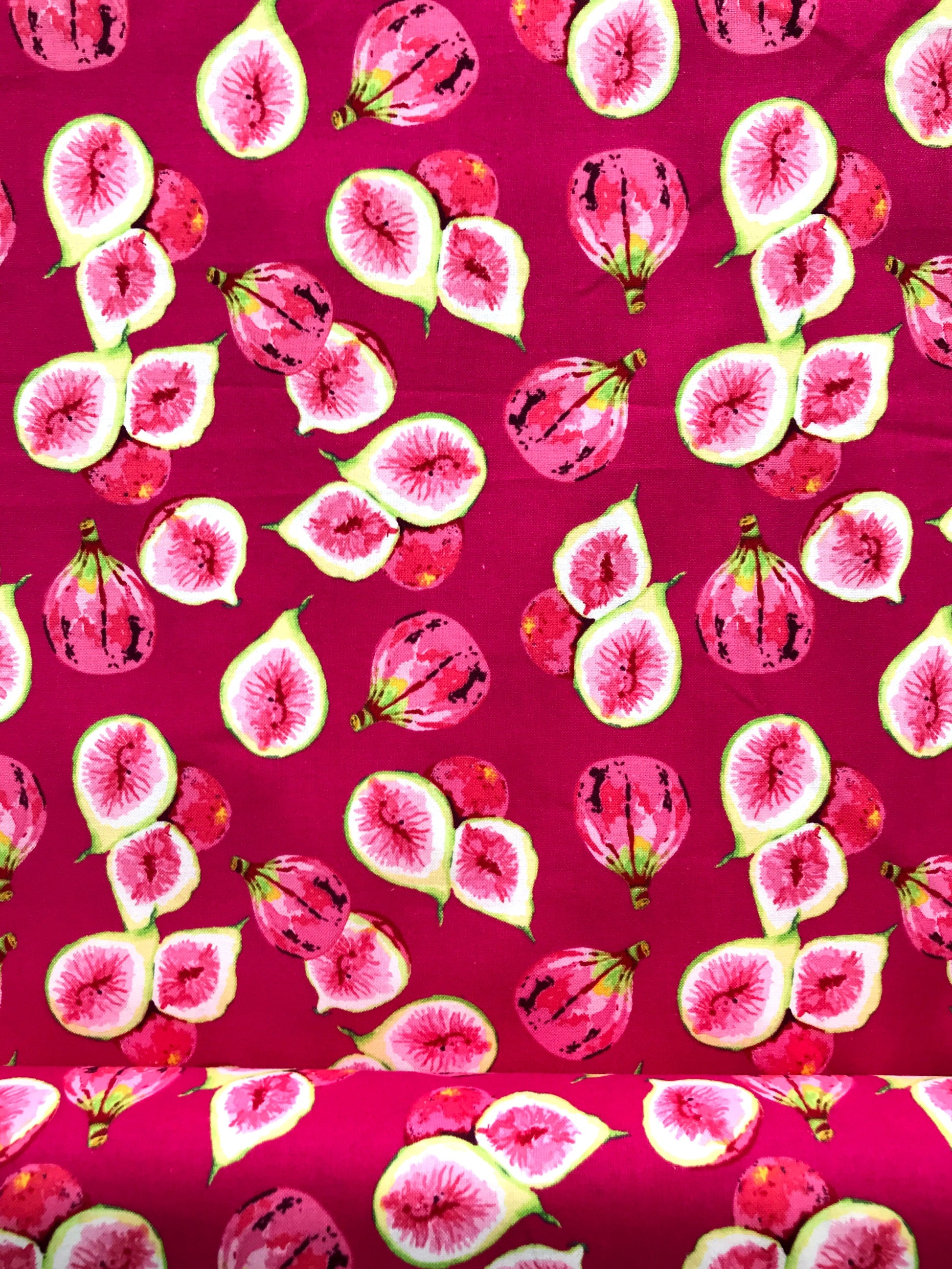 riley blake fruitful pleasures lila tueller figs fuchsia quilters cotton Fabric Fetish
