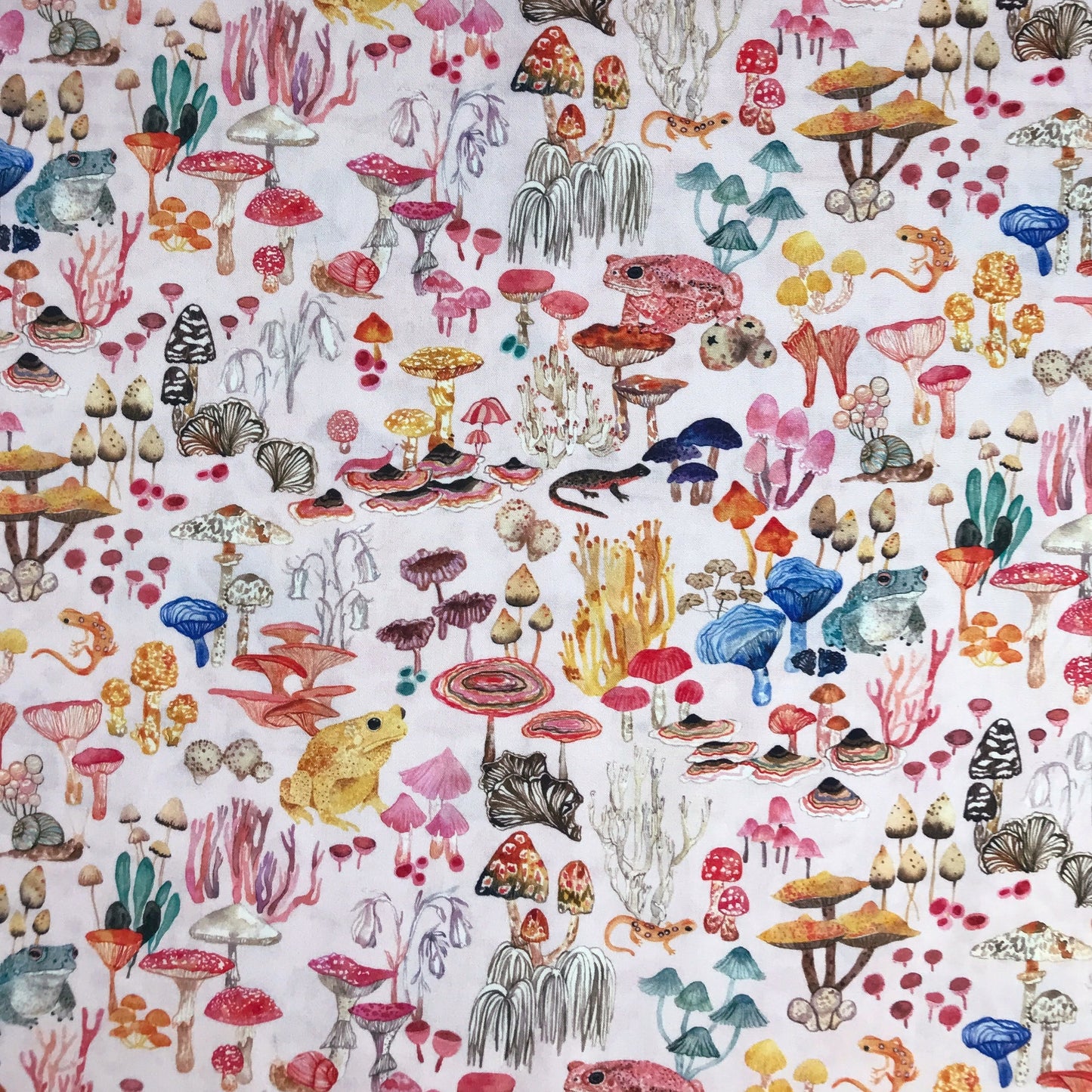 windham fabric beth olmsted deep forest mushroom magic pink quilters cotton Fabric Fetish