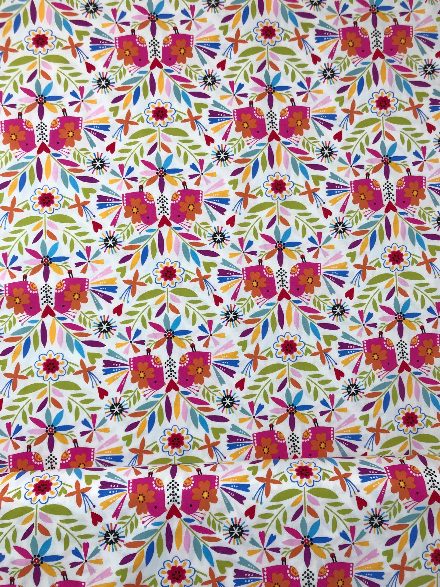 dashwood studio fiesta stephanie thannhauser bird floral quilters cotton Fabric Fetish