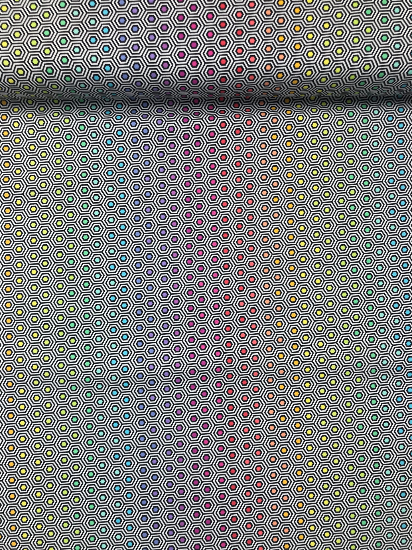 copy of tula pink freespirit fabrics linework hexy rainbow quilters cotton Fabric Fetish