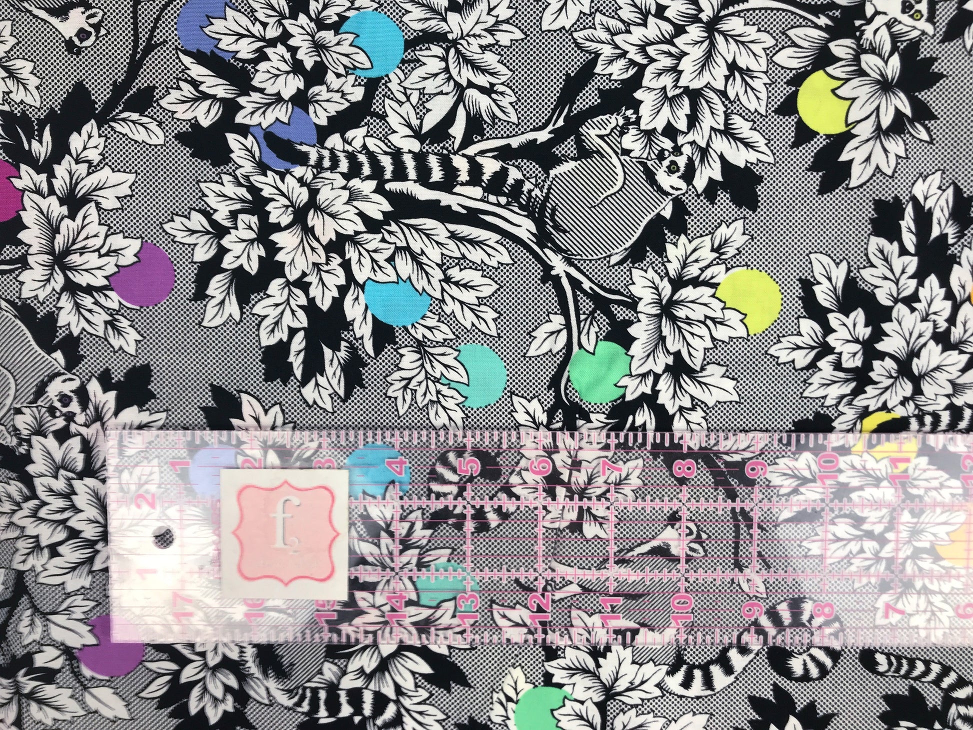 tula pink freespirit fabrics linework lemur me alone ink quilters cotton Fabric Fetish