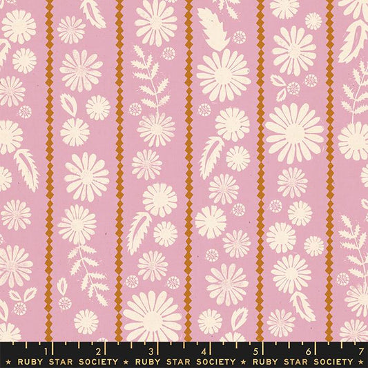 Vessel Daisy Stripe Lavender - Vessel - Alexia Abegg - Ruby Star Society Fabric - Moda 100% Quilters Cotton